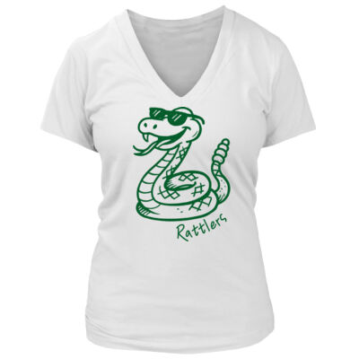 Rattlers Mascot - Women's Premium Deep V-Neck T-Shirt  Thumbnail