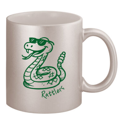 Rattlers Mascot - 11oz Metallic Silver Mug Thumbnail