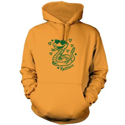 Hearts Rattlers Mascot - Men's Pullover Hoodie Sweatshirt Thumbnail