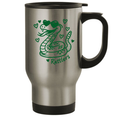Hearts Rattlers Mascot - 14oz Stainless Steel Travel Mug Thumbnail