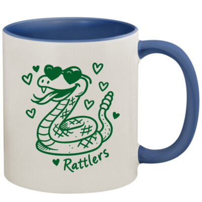 Hearts Rattlers Mascot - 11oz Colored Inner & Handle Mug Thumbnail