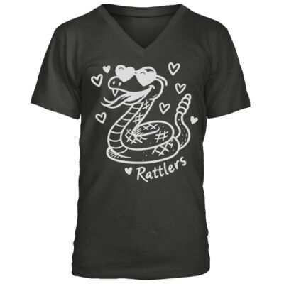Hearts Rattlers Mascot v2 - Men's Premium V-Neck T-Shirt Thumbnail