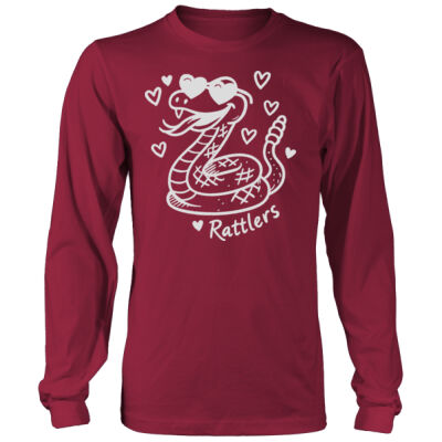 Hearts Rattlers Mascot v2 - Men's Heavy Long-Sleeve T-Shirt Thumbnail