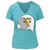 Women's Premium Deep V-Neck T-Shirt Thumbnail