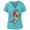 Women's Premium Deep V-Neck T-Shirt Thumbnail