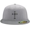 Flexfit 6210 Structured Flat Bill Fitted Hat Thumbnail