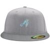 Flexfit 6210 Structured Flat Bill Fitted Hat Thumbnail