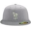 Flexfit 6210 Structured Flat Bill Fitted Hat Thumbnail