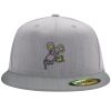 Flexfit 6210 Structured Flat Bill Fitted Hat Thumbnail