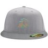 Flexfit 6210 Structured Flat Bill Fitted Hat Thumbnail