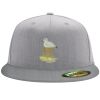 Flexfit 6210 Structured Flat Bill Fitted Hat Thumbnail