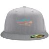 Flexfit 6210 Structured Flat Bill Fitted Hat Thumbnail