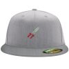 Flexfit 6210 Structured Flat Bill Fitted Hat Thumbnail