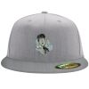 Flexfit 6210 Structured Flat Bill Fitted Hat Thumbnail