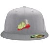Flexfit 6210 Structured Flat Bill Fitted Hat Thumbnail