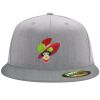 Flexfit 6210 Structured Flat Bill Fitted Hat Thumbnail