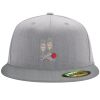 Flexfit 6210 Structured Flat Bill Fitted Hat Thumbnail