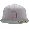 Flexfit 6210 Structured Flat Bill Fitted Hat Thumbnail