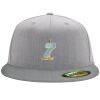 Flexfit 6210 Structured Flat Bill Fitted Hat Thumbnail