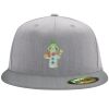 Flexfit 6210 Structured Flat Bill Fitted Hat Thumbnail