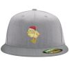 Flexfit 6210 Structured Flat Bill Fitted Hat Thumbnail