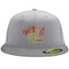 Flexfit 6210 Structured Flat Bill Fitted Hat Thumbnail