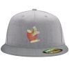 Flexfit 6210 Structured Flat Bill Fitted Hat Thumbnail