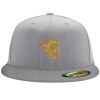 Flexfit 6210 Structured Flat Bill Fitted Hat Thumbnail