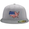 Flexfit 6210 Structured Flat Bill Fitted Hat Thumbnail