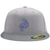 Flexfit 6210 Structured Flat Bill Fitted Hat Thumbnail