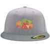 Flexfit 6210 Structured Flat Bill Fitted Hat Thumbnail