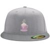 Flexfit 6210 Structured Flat Bill Fitted Hat Thumbnail