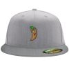 Flexfit 6210 Structured Flat Bill Fitted Hat Thumbnail