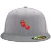 Flexfit 6210 Structured Flat Bill Fitted Hat Thumbnail